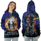 Ziphoodie Wywh Burning X Dsotm Astronaut Handshake Galaxy Space 3d - OtherBrick