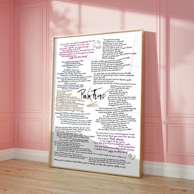 Animals Album Lyrics Pigs Dogs Sheep Pigs on The Wing Poster