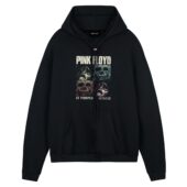 Memento Mori Pink Floyd Live At Pompeii Front Hoodie Black - OtherBrick