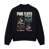 Memento Mori Pink Floyd Live At Pompeii Front Sweatshirt Black - OtherBrick