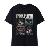 Memento Mori Pink Floyd Live At Pompeii Front Tshirt Black - OtherBrick