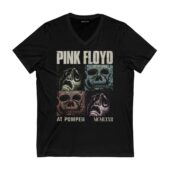 Memento Mori Pink Floyd Live At Pompeii Front Vneck Black - OtherBrick