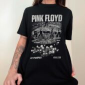 Pink Floyd Live At Pompeii Mcmlxxii Set Control Heatsun Front Shirt Woman Black - OtherBrick