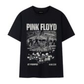 Pink Floyd Live At Pompeii Mcmlxxii Set Control Heatsun Front Tshirt Black - OtherBrick