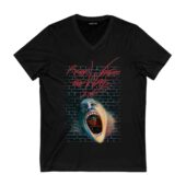 Roger Waters The Wall Live Screaming Face Front Vneck Black - OtherBrick