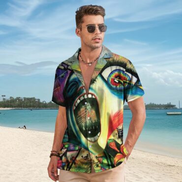 Screaming face The Wall Pulse DSOTM Hawaiian Shirt