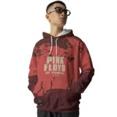 Hoodie Front Pink Floyd At Pompeii Mcmlxxii Red - OtherBrick