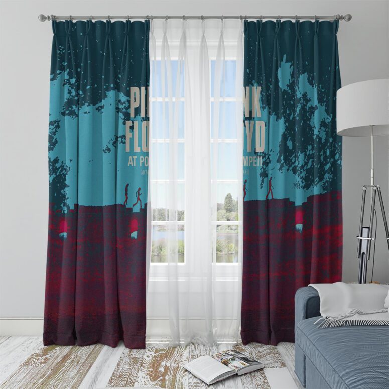 Pink Floyd at Pompeii MCMLXXII Red Window Curtains
