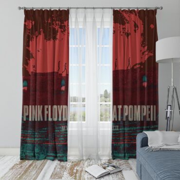 Pink Floyd at Pompeii MCMLXXII Red Window Curtains