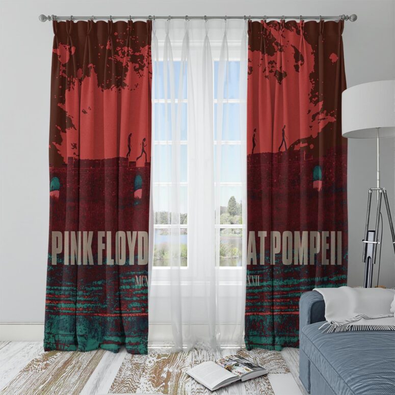 Pink Floyd at Pompeii MCMLXXII Red Window Curtains
