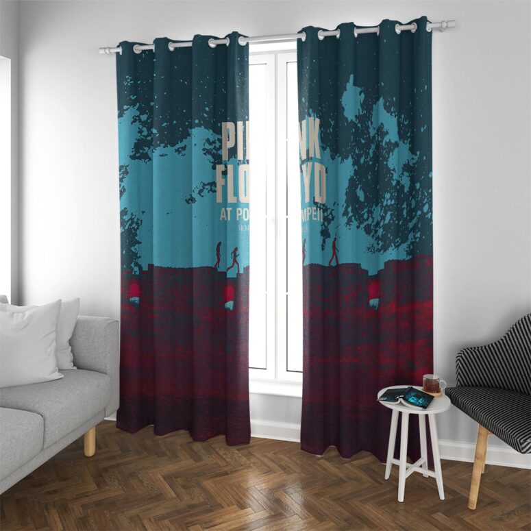 Pink Floyd at Pompeii MCMLXXII Red Window Curtains
