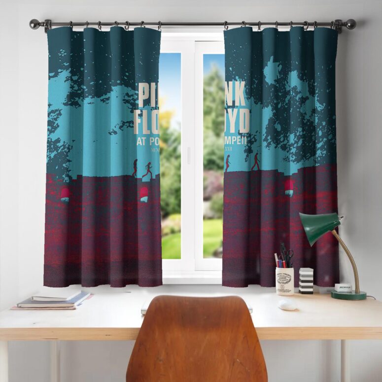 Pink Floyd at Pompeii MCMLXXII Red Window Curtains