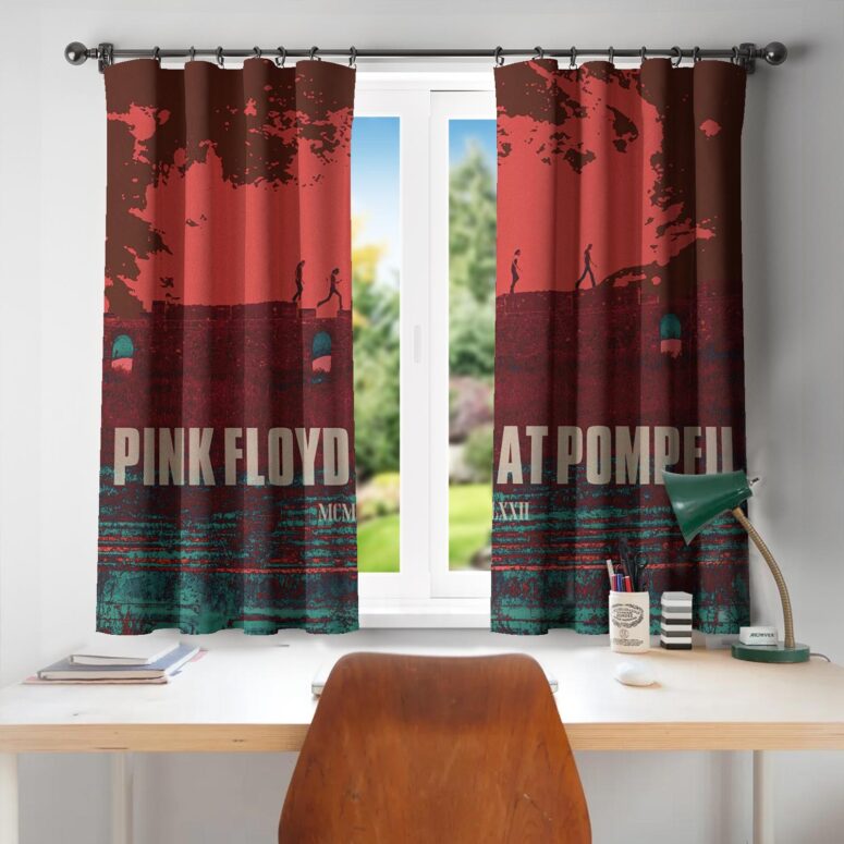 Pink Floyd at Pompeii MCMLXXII Red Window Curtains