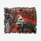 Woven Blanket 01 Dark Side Of The Moon Painting Stretched - OtherBrick