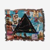 Woven Blanket 01 Dark Side Of The Moon Pulse Pink Floyd Album Collage H - OtherBrick