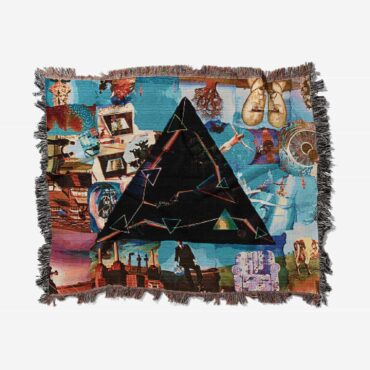 Dark Side Of The Moon Pulse Pink Floyd Album Collage H Woven Blanket
