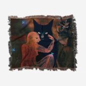 Woven Blanket 01 David Gilmour Dark And Velvet Nights Black Cat - OtherBrick