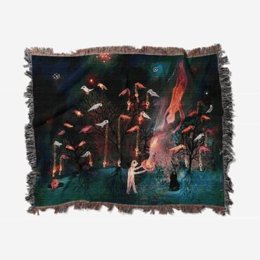 David Gilmour Dark And Velvet Night Art Woven Blanket David Gilmour Dark And Velvet Night Art Woven Blanket