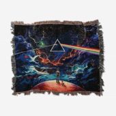 Woven Blanket 01 Man And Dog Looking For Dark Side Of The Moon - OtherBrick