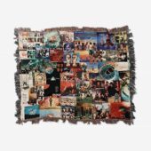 Woven Blanket 01 Pink Floyd Album Collage - OtherBrick