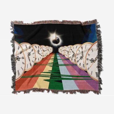 Pink Floyd Eclipse Road Time Dark Side Of The Moon Woven Blanket