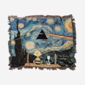 Woven Blanket 01 Snoopy And Charlie Looking Dark Side Of The Moon Van Gogh - OtherBrick