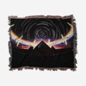 Woven Blanket 01 The Dark Side Of The Moon Pyramid Night Sky - OtherBrick