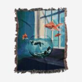 Woven Blanket 01 Two Lost Souls Swimming In A Fishbowl Painting 1.jpg - OtherBrick