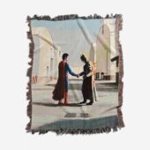superman vs batman Wish You Were Here Woven Blanket