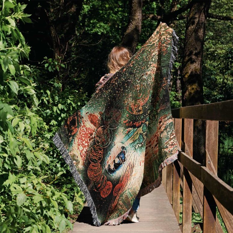 A Saucerful of Secrets Woven Blanket