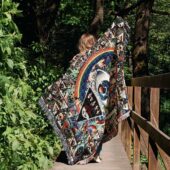 Woven Blanket 02 Album Cover Ring Collage Blotter Pink Floyd Art - OtherBrick