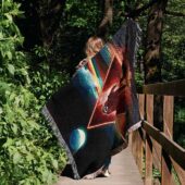 Woven Blanket 02 Astronaut Dark Side Of The Moon Pink Floyd - OtherBrick