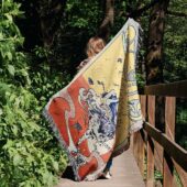 Woven Blanket 02 Cia Ufo By Hapshash And The Coloured Coat Pink Floyd - OtherBrick