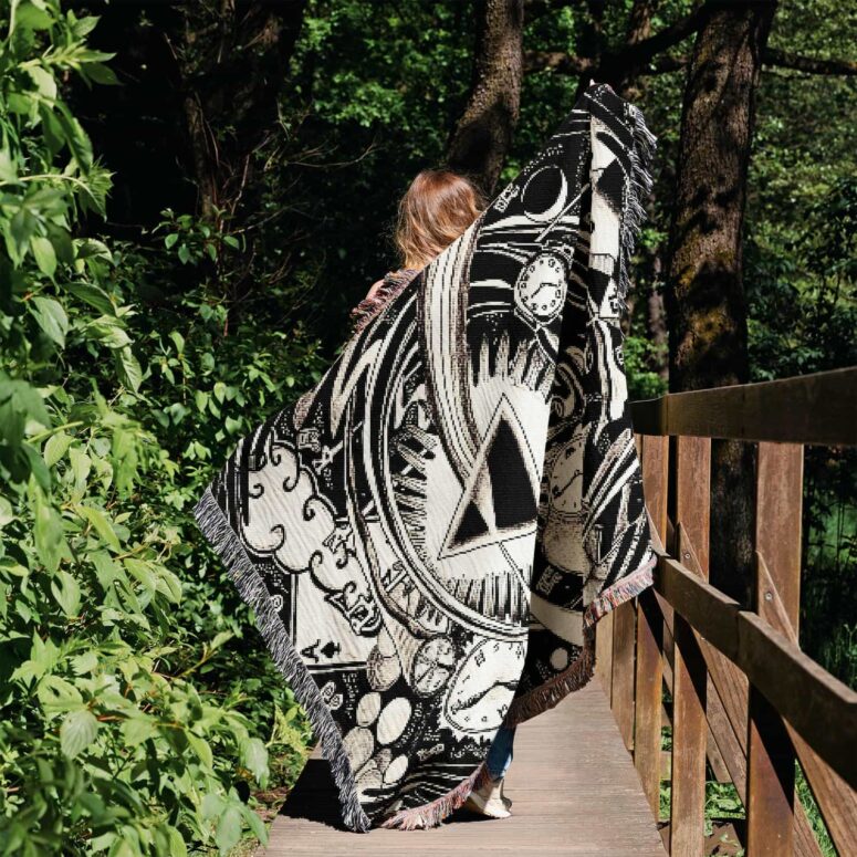 DSOTM Time Division Bell Sketch Artwork Woven Blanket