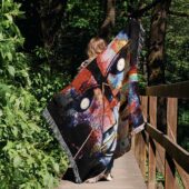 Woven Blanket 02 Dsotm X The Division Bell Psychedelic Art - OtherBrick