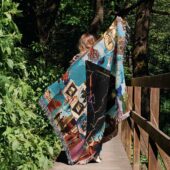 Woven Blanket 02 Dark Side Of The Moon Pulse Pink Floyd Album Collage H - OtherBrick