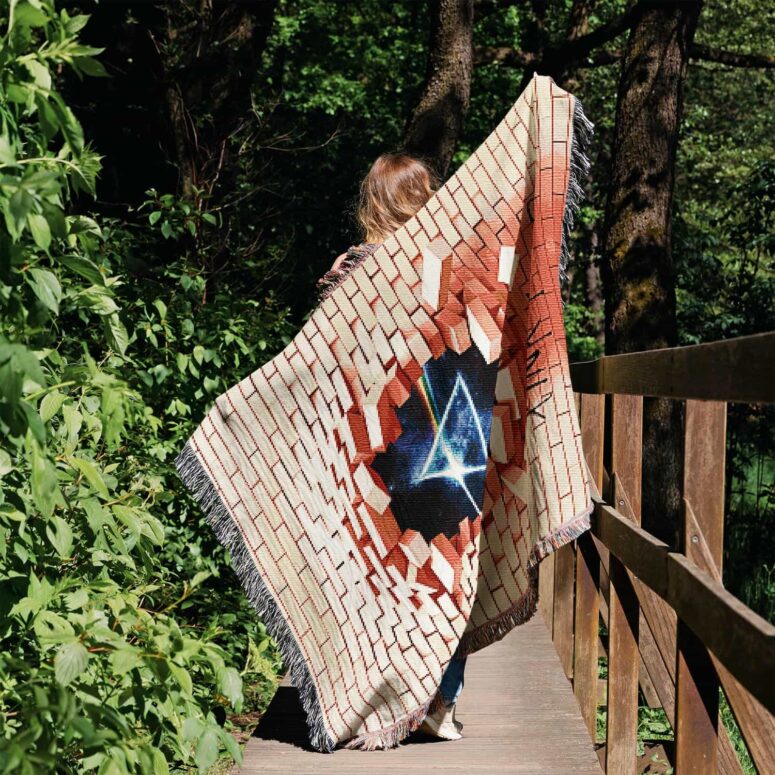 Dark Side Of the Moon Break Wall Woven Blanket Dark Side Of the Moon Break Wall Woven Blanket