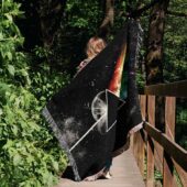 Woven Blanket 02 Dark Side Of The Moon In Space - OtherBrick