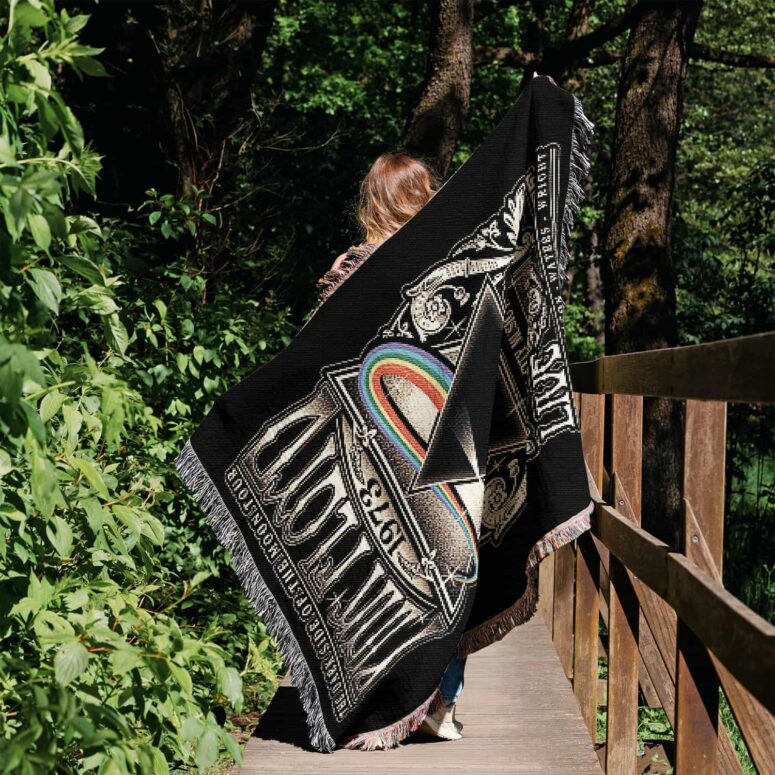 Dark Side of The Moon Tour 1973 Radio City Music Hall Concert New York Woven Blanket Dark Side of The Moon Tour 1973 Radio City Music Hall Concert New York Woven Blanket