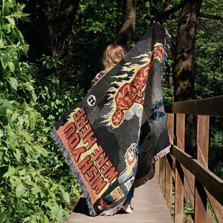 Ghost Rider Human Torch Wish You Were Here Woven Blanket Ghost Rider Human Torch Wish You Were Here Woven Blanket