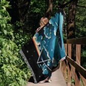 Woven Blanket 02 Lilo And Stitch Starry Sky Dark Side Of The Moon - OtherBrick