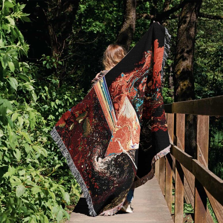 Liquid Dark Side Of The Moon 2 Woven Blanket Liquid Dark Side Of The Moon 2 Woven Blanket
