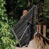 Woven Blanket 02 Lyric Collage Prism Vintage - OtherBrick