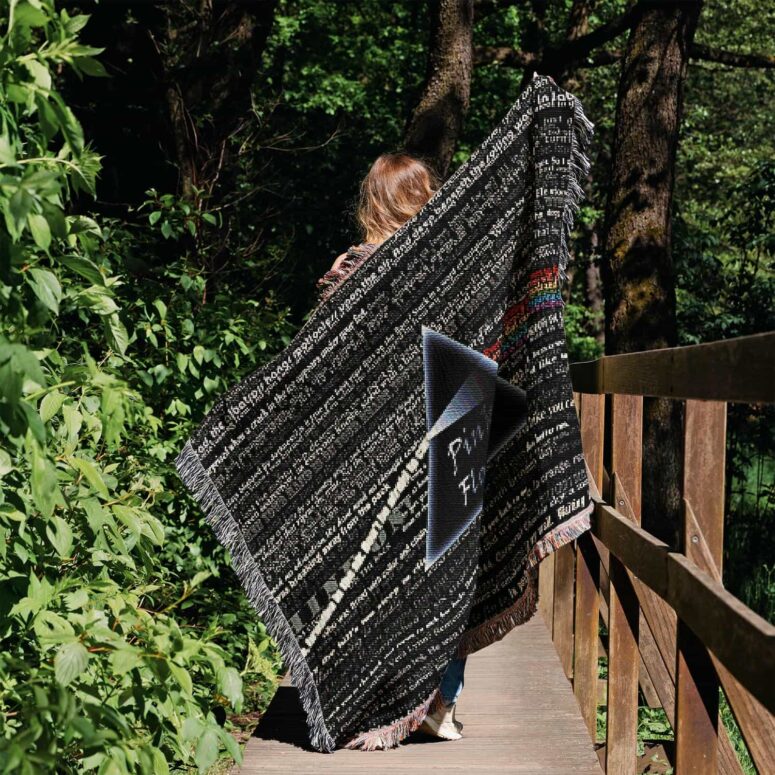 Lyric Collage Prism Vintage Woven Blanket Lyric Collage Prism Vintage Woven Blanket