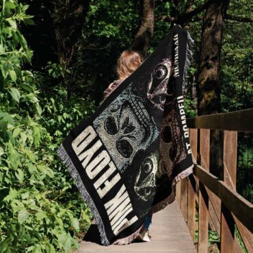 Memento Mori Pink Floyd Live at Pompeii Woven Blanket