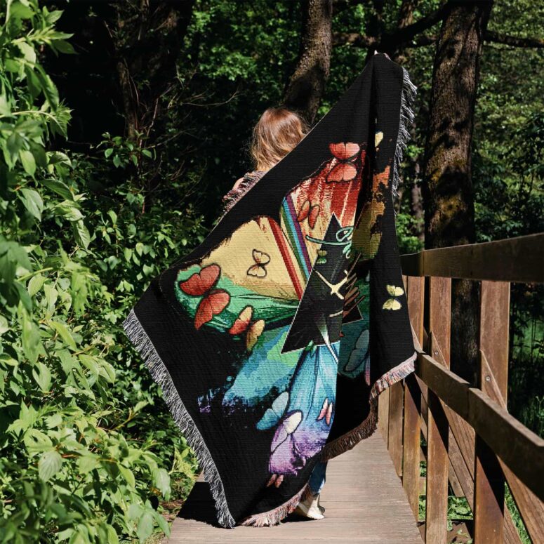 Nick Mason Butterfly x Dark Side Of The Moon Woven Blanket Nick Mason Butterfly x Dark Side Of The Moon Woven Blanket
