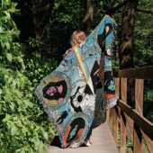 Woven Blanket 02 Pink Floyd Album Dsotm Animal Illustration Art - OtherBrick