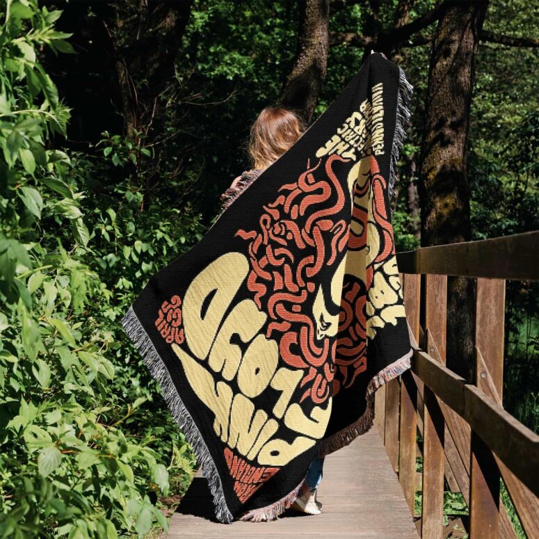 Pink Floyd Concert 1970 The Electric Factory Woven Blanket Pink Floyd Concert 1970 The Electric Factory Woven Blanket