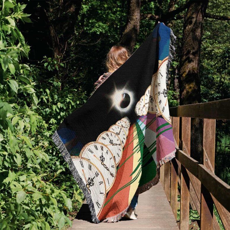 Pink Floyd Eclipse Road Time Dark Side Of The Moon Woven Blanket Pink Floyd Eclipse Road Time Dark Side Of The Moon Woven Blanket