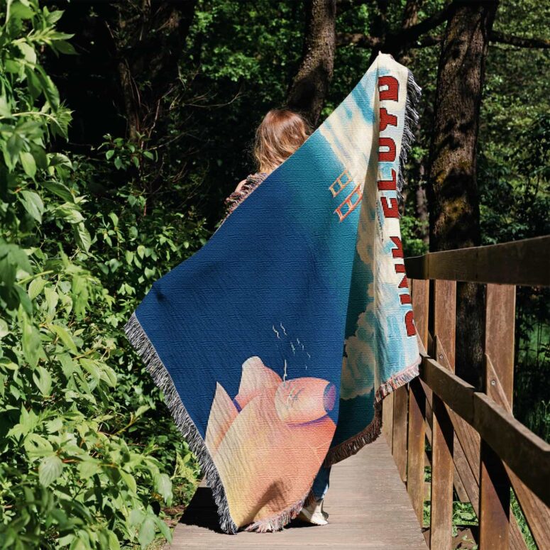 Pink Floyd Oakland Coliseum Woven Blanket